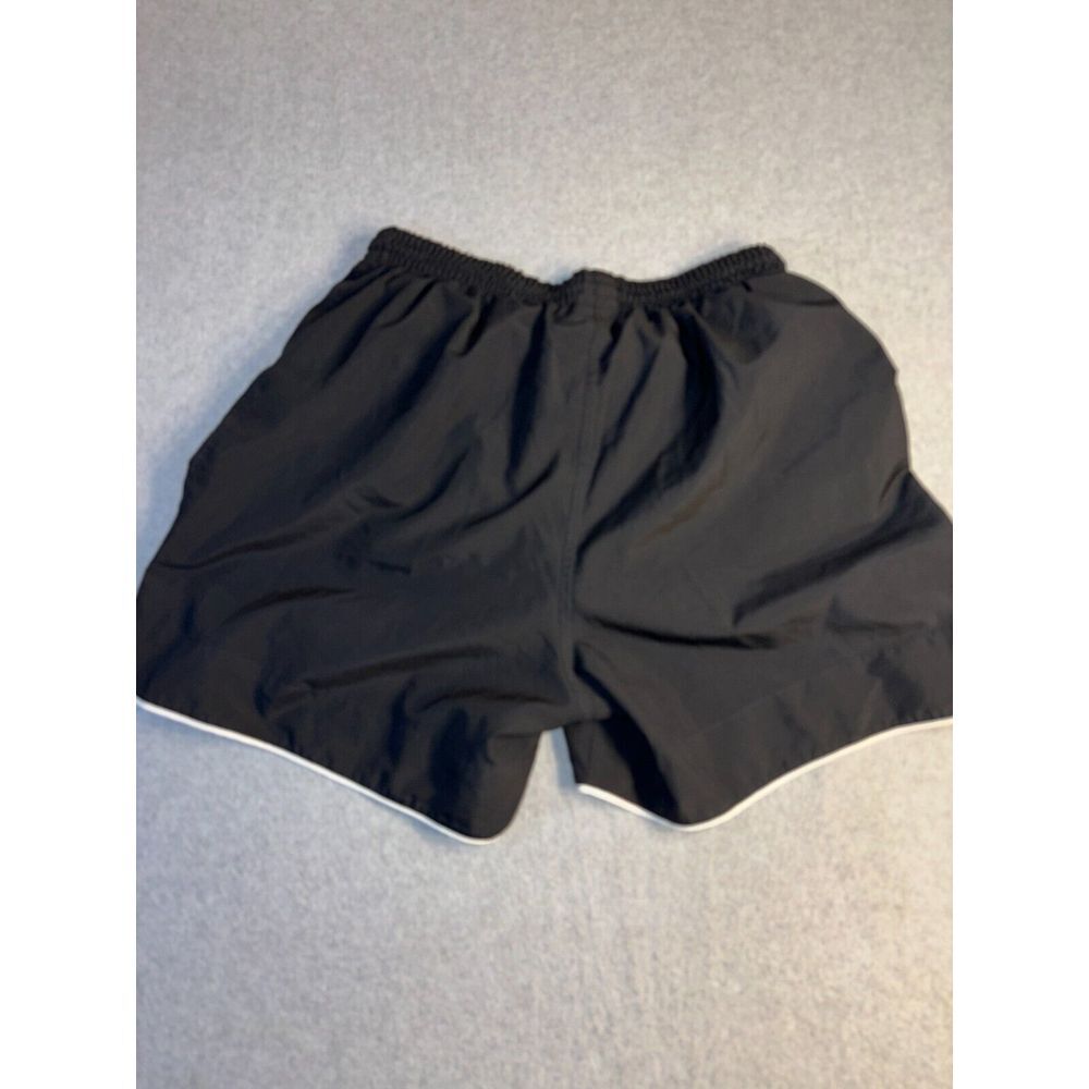 Nike Bermuda Shorts Women's Medium Black‎ Lined Elastic Waist Logo Slit Pull On - Picture 2 of 3